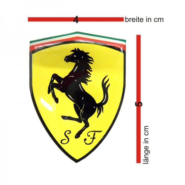 Original Ferrari Aufkleber / Sticker 3D SF 4x5 cm Wappen