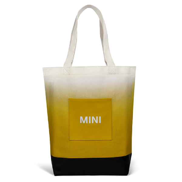 Original MINI Gradient Shopper weiß/energetic yellow Einkaufstasche