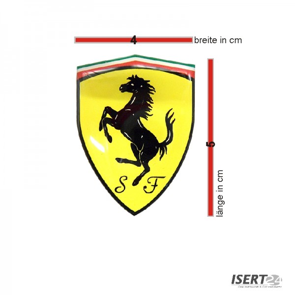 Original Ferrari Aufkleber / Sticker 3D SF 4x5 cm Wappen