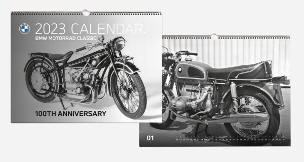 Original BMW Motorrad 100-jähriges Jubiläum Wandkalender 2023